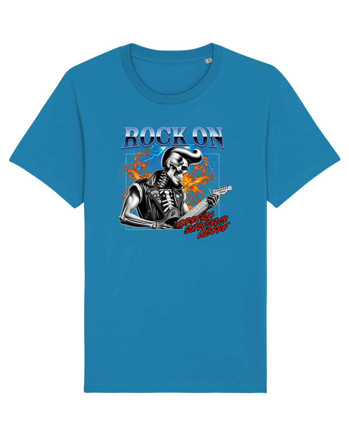 Tricou mânecă scurtă Unisex Rocker Azur