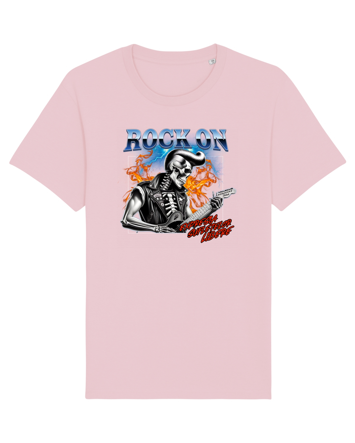 Tricou mânecă scurtă Unisex Rocker Cotton Pink