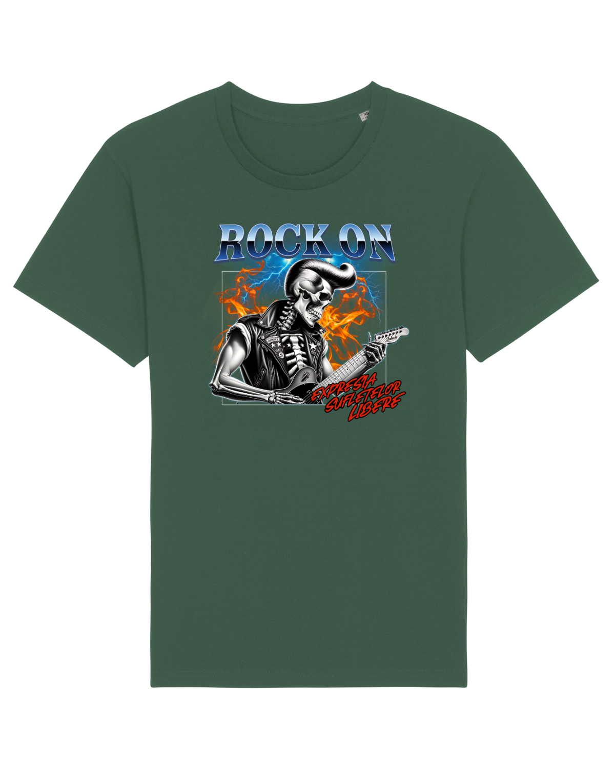 Tricou mânecă scurtă Unisex Rocker Bottle Green