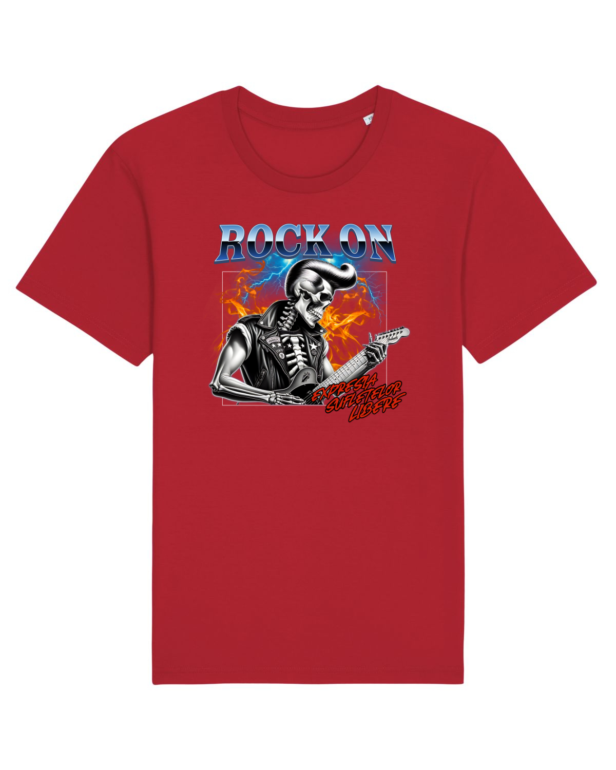Tricou mânecă scurtă Unisex Rocker Red