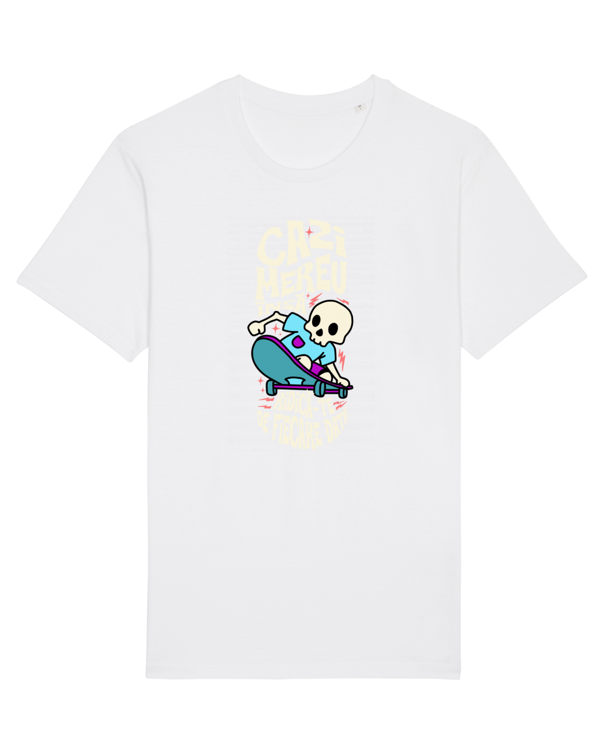 Tricou mânecă scurtă Unisex Rocker White