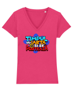 Corporatisti - Timpul nu iartă și se ponteaza Tricou mânecă scurtă guler V Damă Evoker