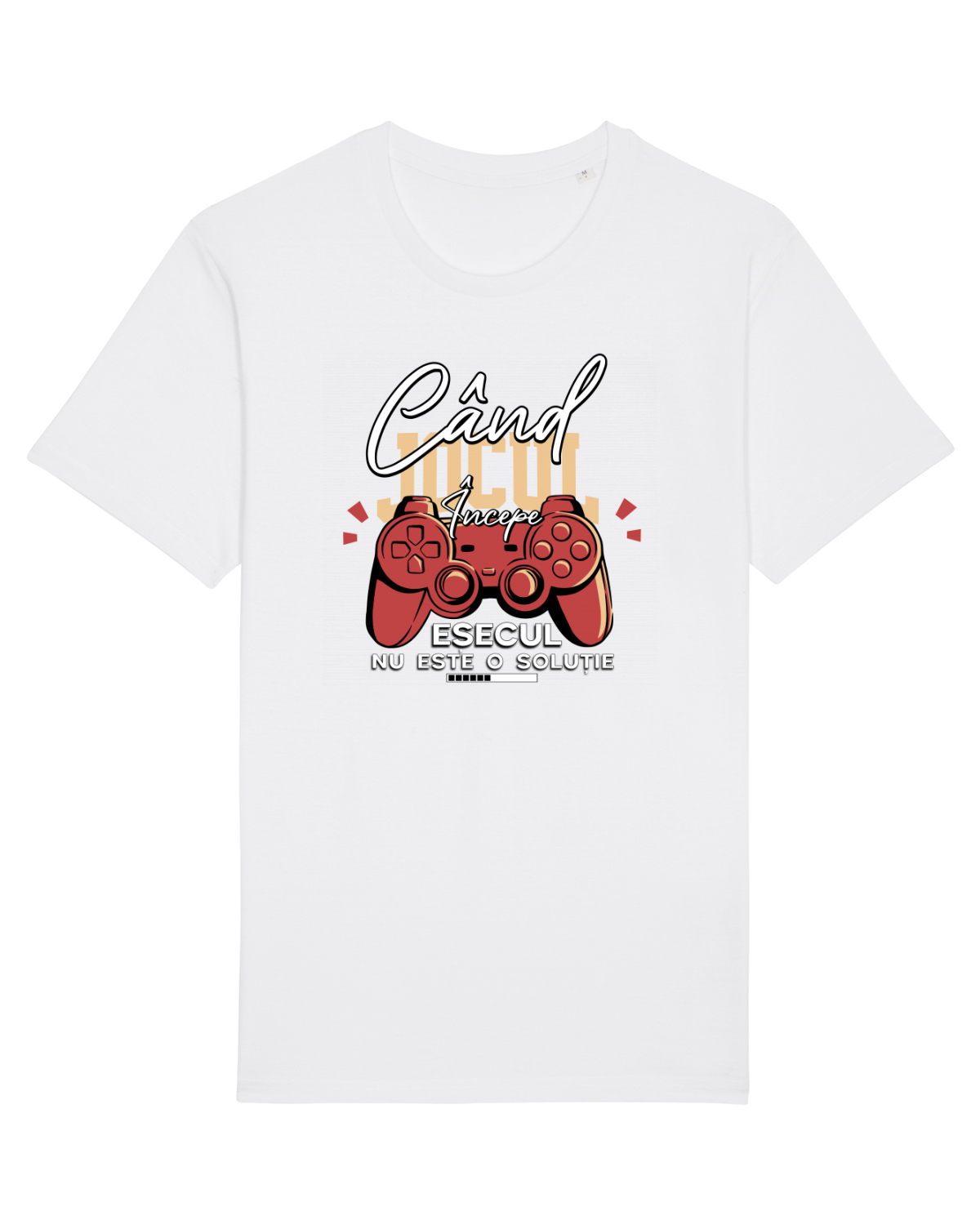 Tricou mânecă scurtă Unisex Rocker White