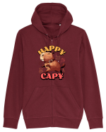 Capybara - Happy Capy Hanorac cu fermoar Unisex Connector