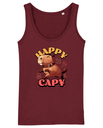 Capybara - Happy Capy Burgundy