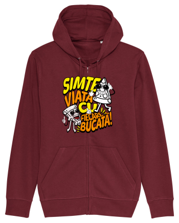 Cu pizza - Simte viața cu fiecare bucata Burgundy