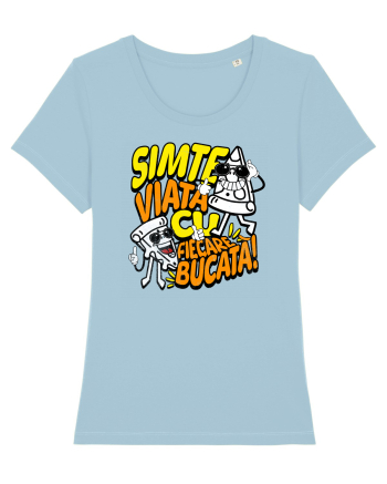 Cu pizza - Simte viața cu fiecare bucata Sky Blue