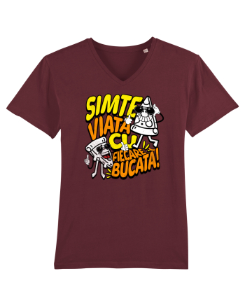 Cu pizza - Simte viața cu fiecare bucata Burgundy