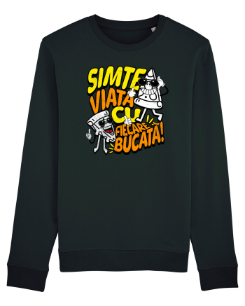 Cu pizza - Simte viața cu fiecare bucata Black