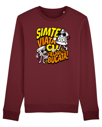 Cu pizza - Simte viața cu fiecare bucata Burgundy