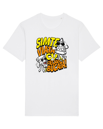 Cu pizza - Simte viața cu fiecare bucata White