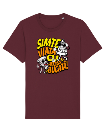 Cu pizza - Simte viața cu fiecare bucata Burgundy