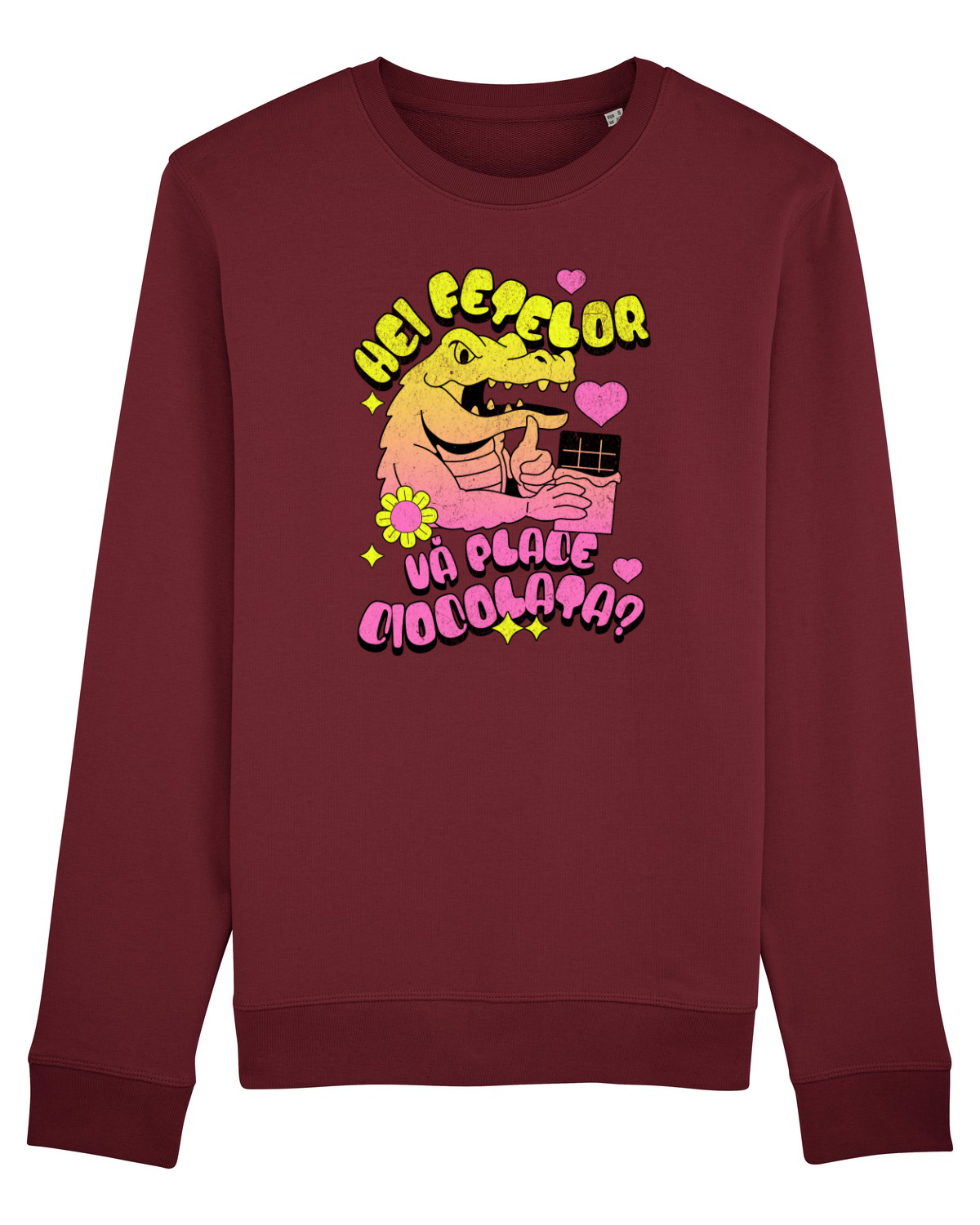 Bluză mânecă lungă Unisex Rise Burgundy