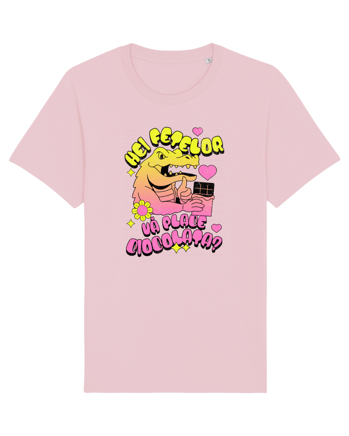 Tricou mânecă scurtă Unisex Rocker Cotton Pink