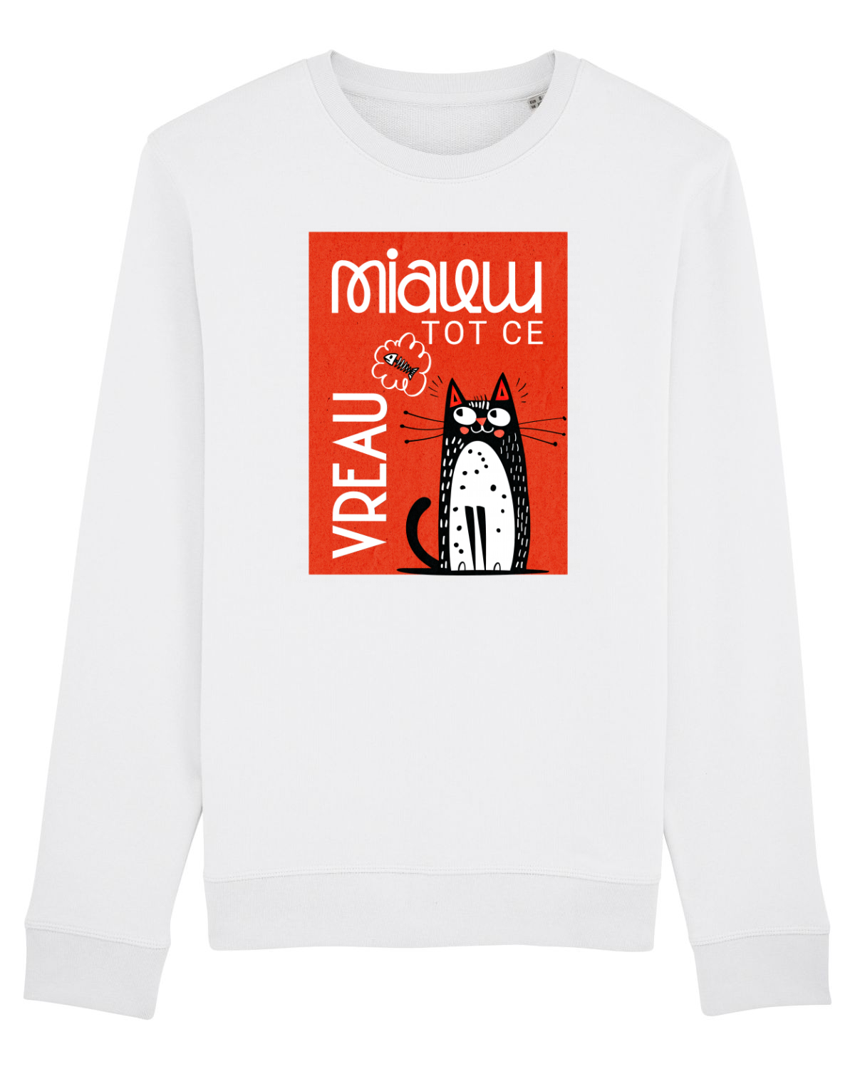 Bluză mânecă lungă Unisex Rise White