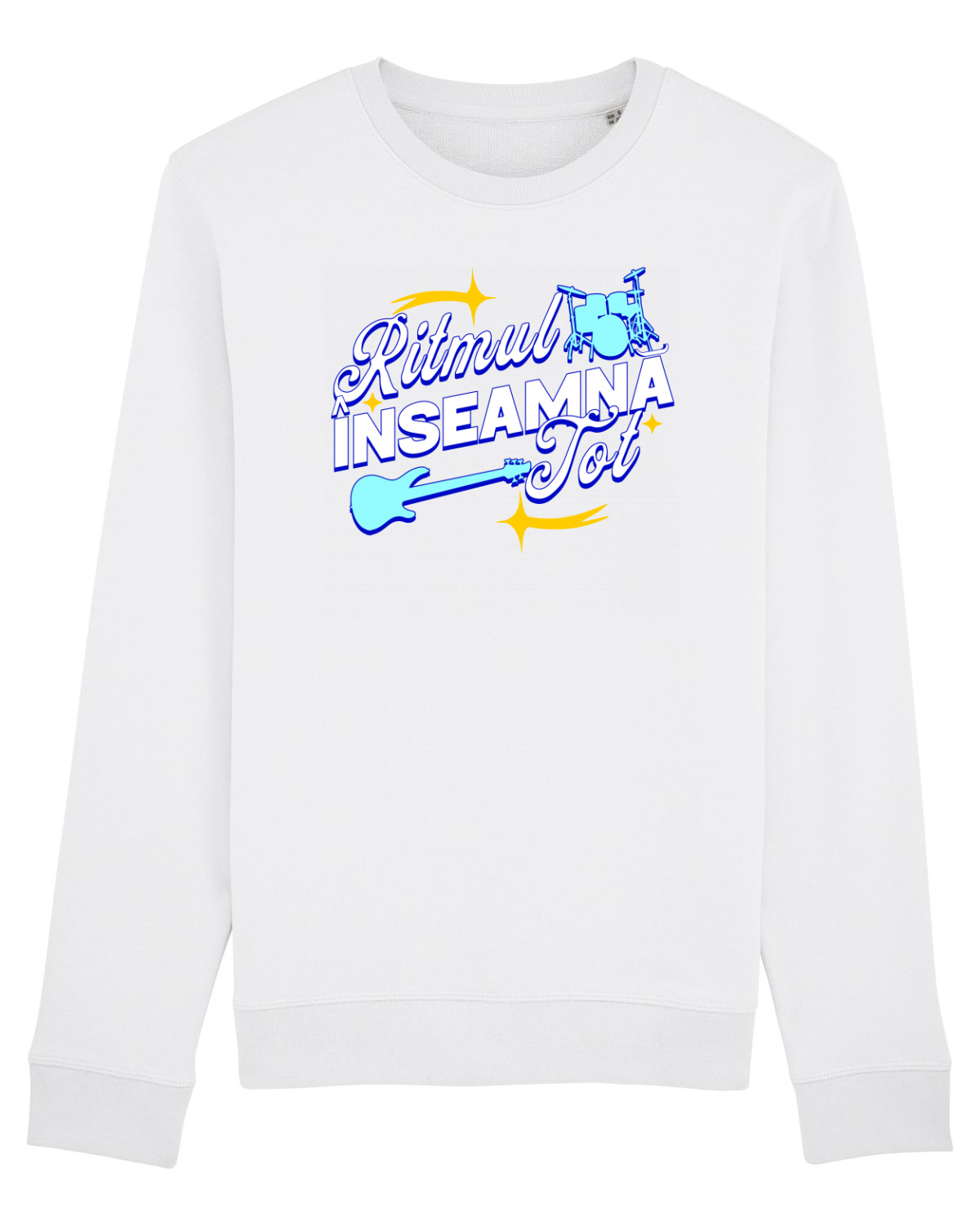 Bluză mânecă lungă Unisex Rise White