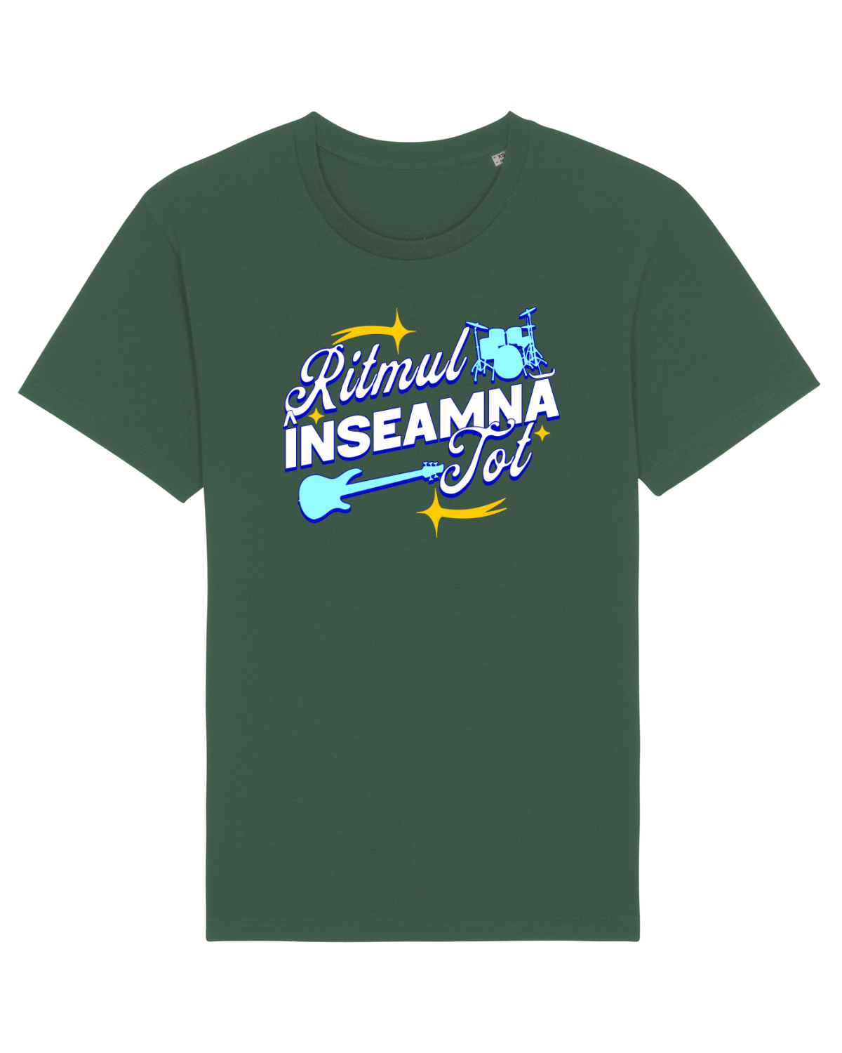 Tricou mânecă scurtă Unisex Rocker Bottle Green