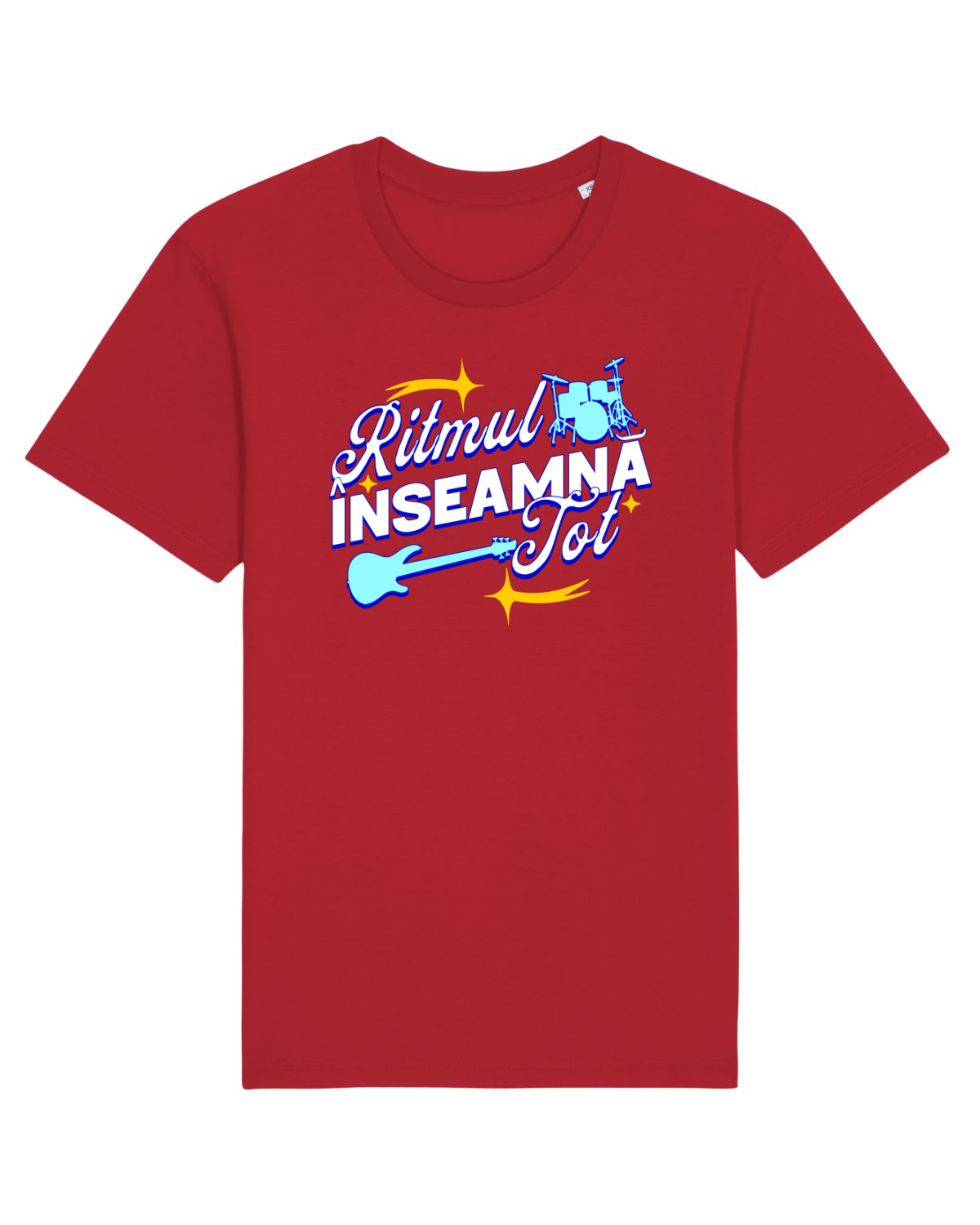Tricou mânecă scurtă Unisex Rocker Red