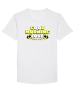 Good morning love  Tricou mânecă scurtă guler larg Bărbat Skater