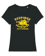 Atitudine de pisica Tricou mânecă scurtă guler larg fitted Damă Expresser