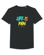 LIFE IS PAIN ...AU CHOCOLAT Tricou mânecă scurtă guler larg Bărbat Skater