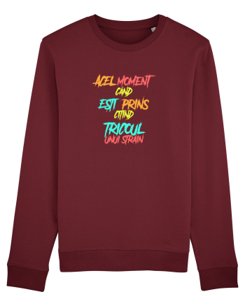 ACEL MOMENT CAND ESTI PRINS CITIND TRICOUL UNUI STRAIN Burgundy