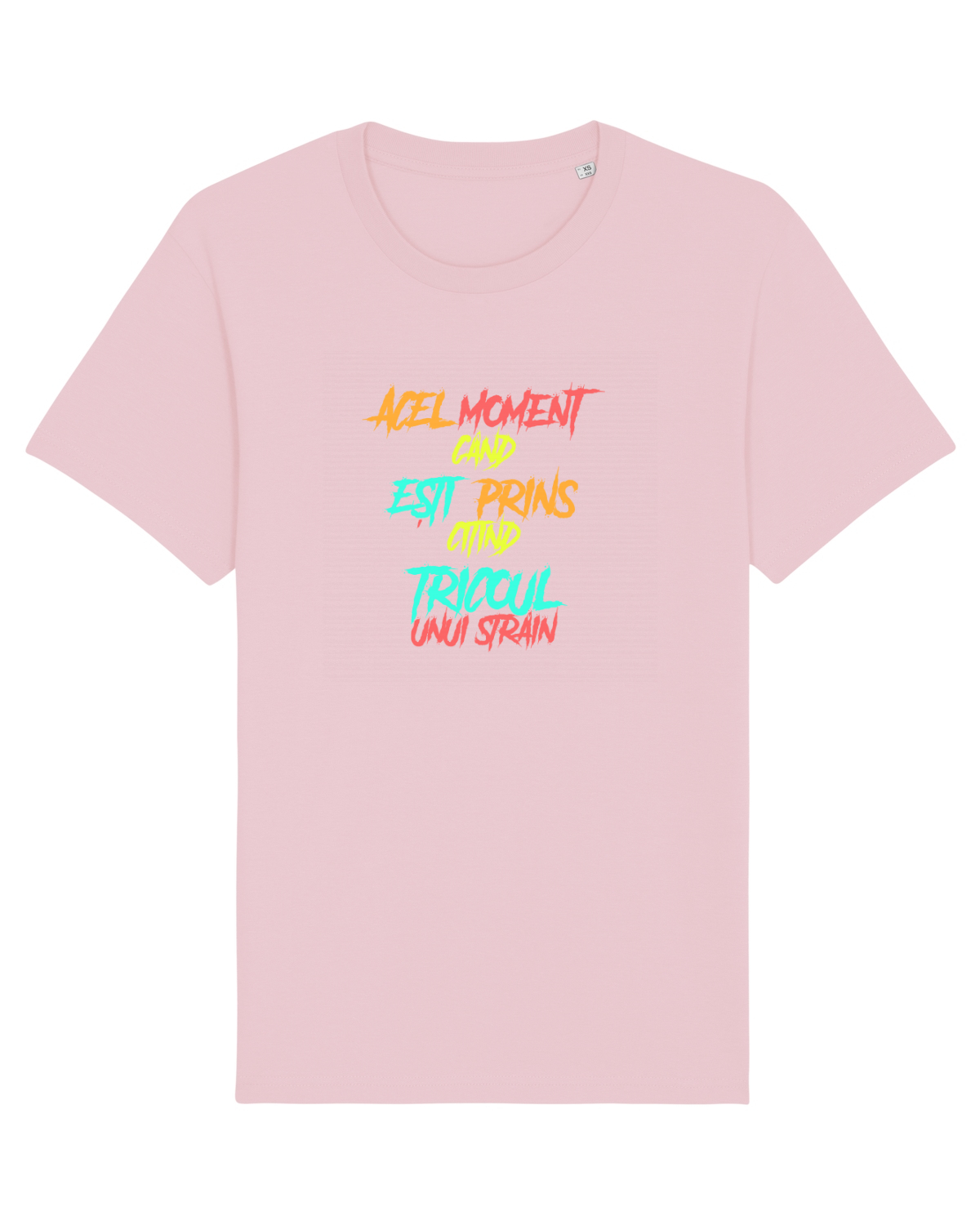 Tricou mânecă scurtă Unisex Rocker Cotton Pink