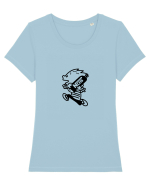 Nos Tricou mânecă scurtă guler larg fitted Damă Expresser