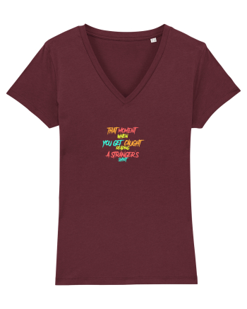 THAT MOMENT WHEN YOU GET CAUGHT READING A STRANGER`S SHIRT 2 Burgundy