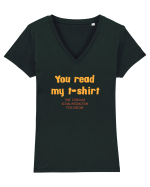 YOU READ MY T SHIRT, THAT`S ENOUGH SOCIAL INTERACTION FOR ONE DAY Tricou mânecă scurtă guler V Damă Evoker