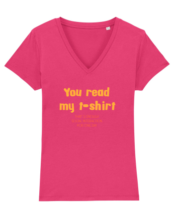 YOU READ MY T SHIRT, THAT`S ENOUGH SOCIAL INTERACTION FOR ONE DAY Raspberry