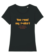 YOU READ MY T SHIRT, THAT`S ENOUGH SOCIAL INTERACTION FOR ONE DAY Tricou mânecă scurtă guler larg fitted Damă Expresser