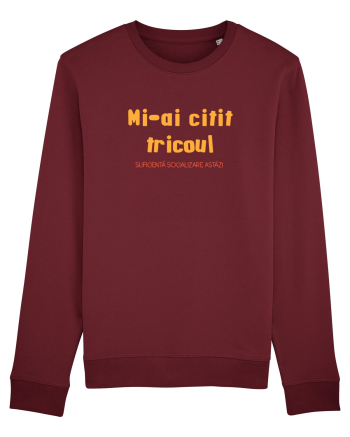 MI-AI CITIT TRICOUL, SUFICIENTA SOCIALIZARE ASTAZI Burgundy