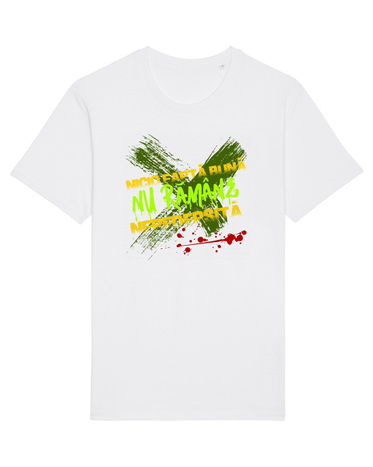 Tricou mânecă scurtă Unisex Rocker White