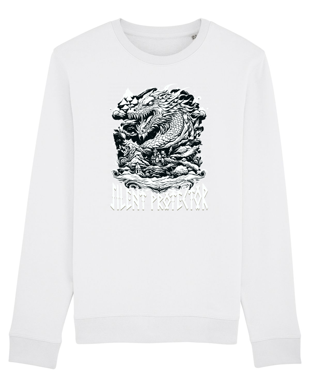 Bluză mânecă lungă Unisex Rise White