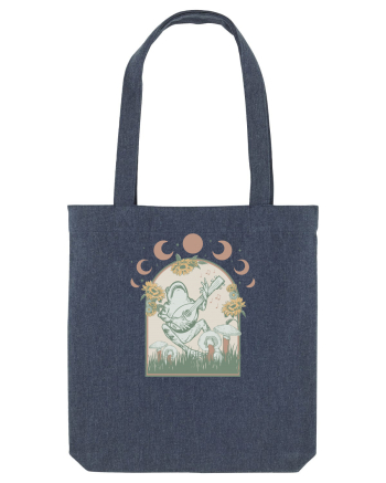Cottagecore - frog Midnight Blue