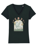 Cottagecore - frog Tricou mânecă scurtă guler V Damă Evoker