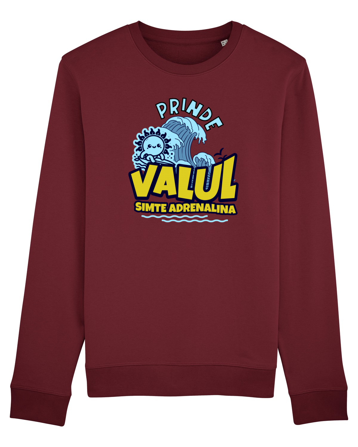 Bluză mânecă lungă Unisex Rise Burgundy