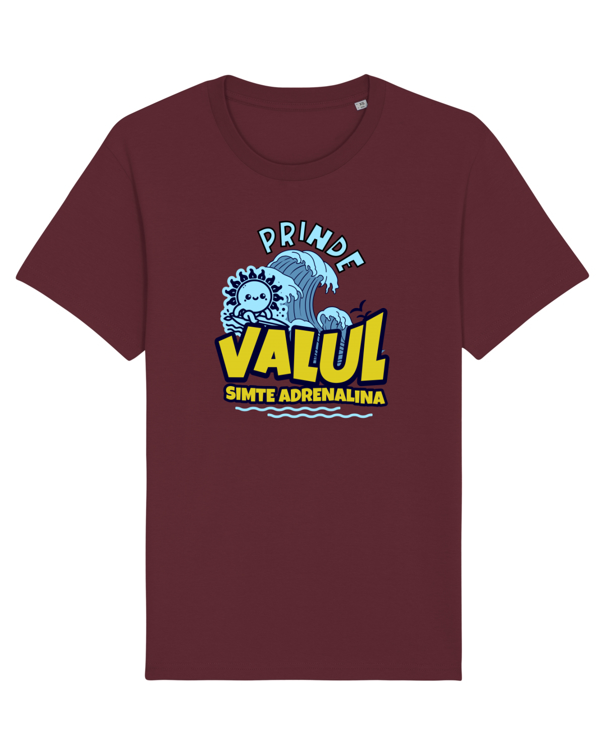 Tricou mânecă scurtă Unisex Rocker Burgundy