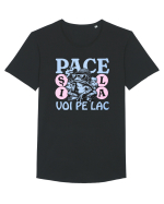 Pace pe lac Tricou mânecă scurtă guler larg Bărbat Skater