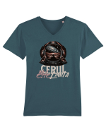 Astronaut - cerul nu este limita Tricou mânecă scurtă guler V Bărbat Presenter