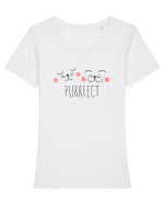 Cu pisici - purrfect Tricou mânecă scurtă guler larg fitted Damă Expresser
