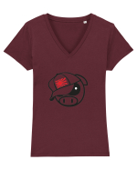 JDM Tricou mânecă scurtă guler V Damă Evoker