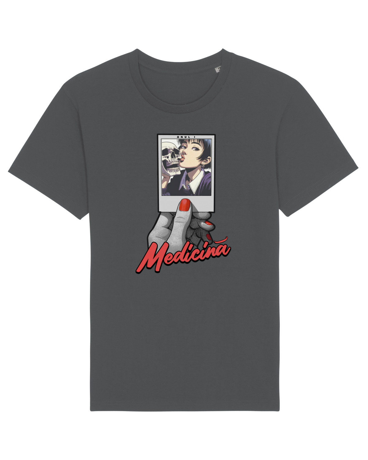 Tricou mânecă scurtă Unisex Rocker Anthracite