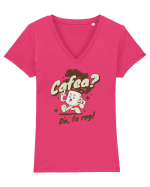 De cafea  Tricou mânecă scurtă guler V Damă Evoker