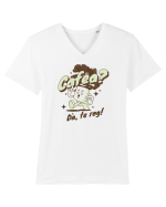 De cafea  Tricou mânecă scurtă guler V Bărbat Presenter