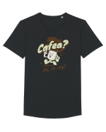 De cafea  Tricou mânecă scurtă guler larg Bărbat Skater