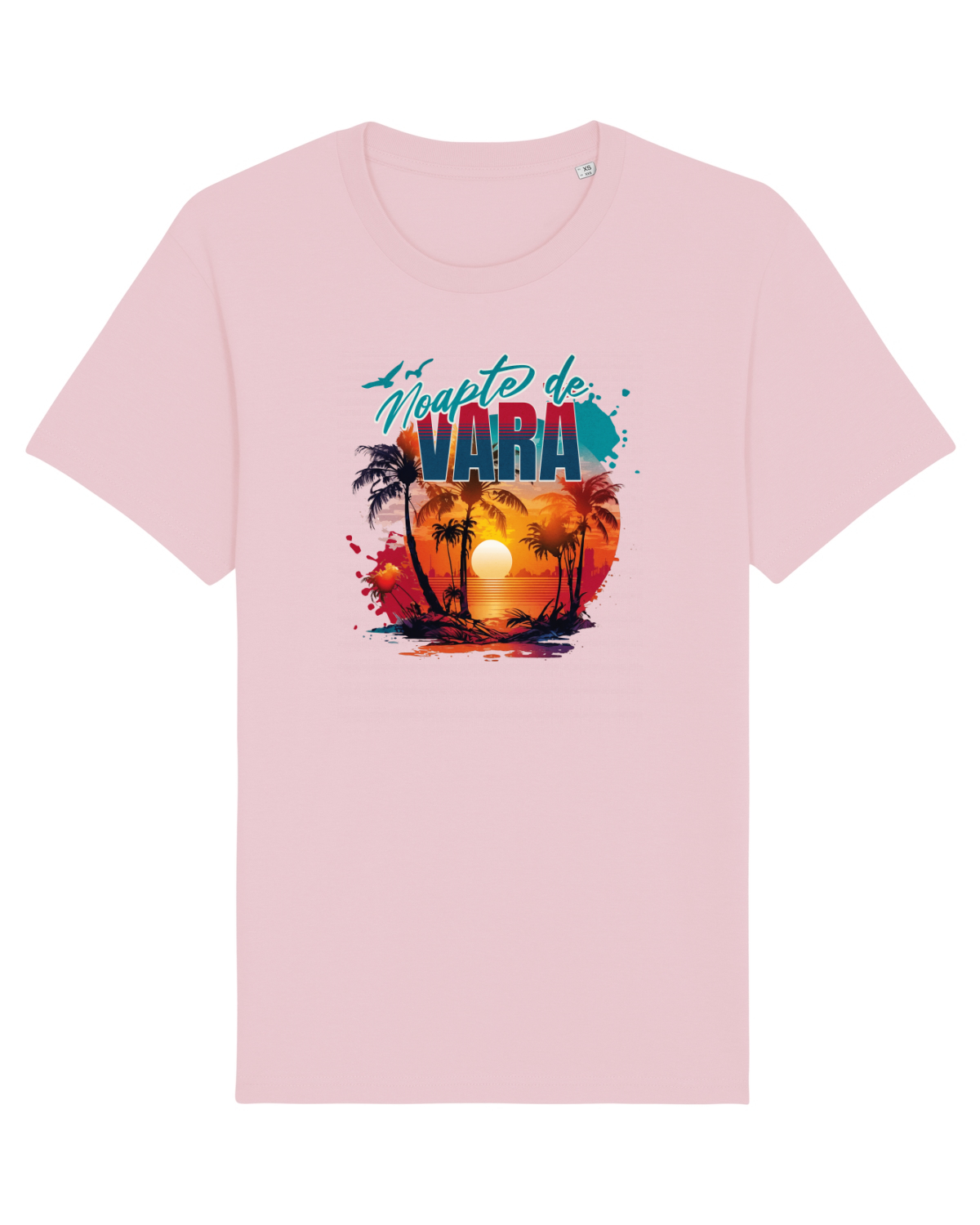 Tricou mânecă scurtă Unisex Rocker Cotton Pink