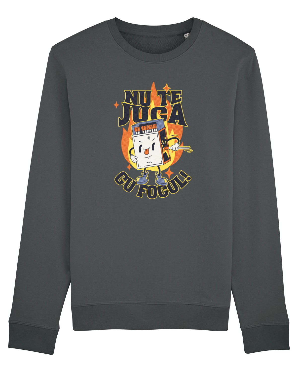 Bluză mânecă lungă Unisex Rise Anthracite