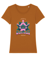 Yoga- Liniște în suflet, respira Tricou mânecă scurtă guler larg fitted Damă Expresser